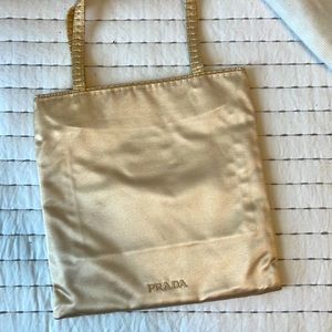 PRADA SATIN EVENING BAG IVORY